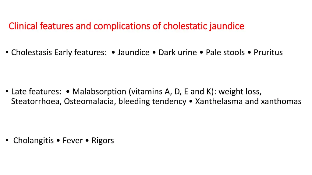 clinical features and complications