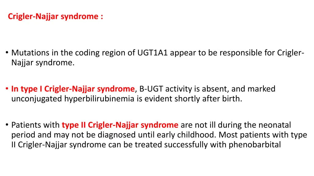 crigler najjar syndrome