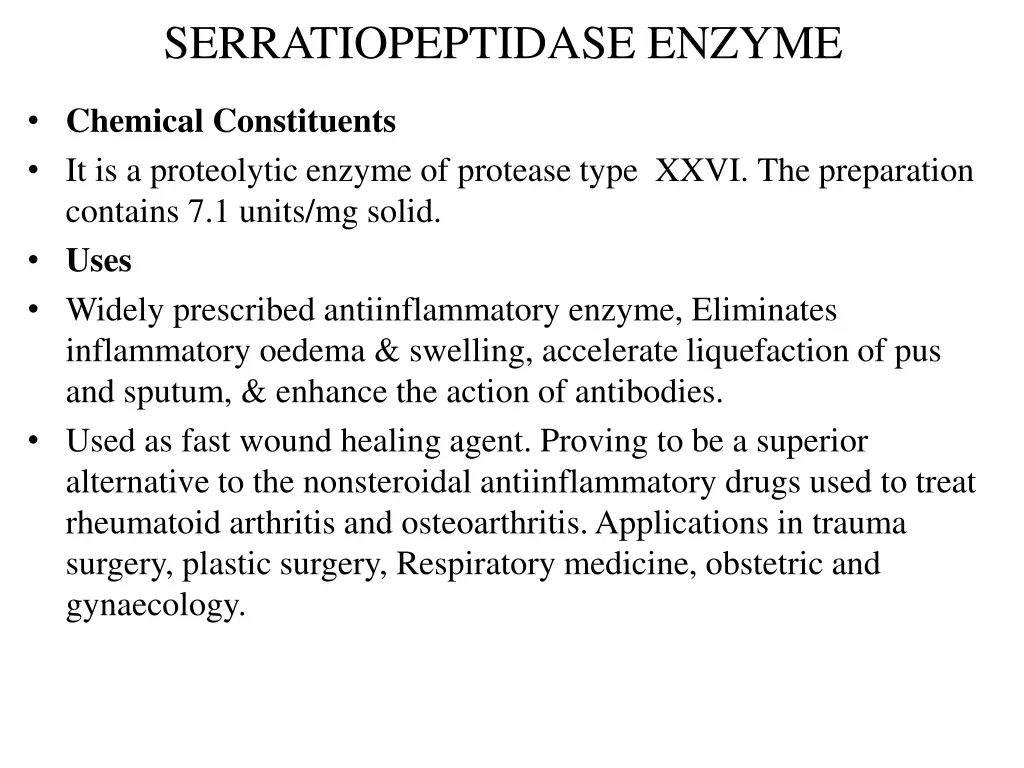 serratiopeptidase enzyme 1