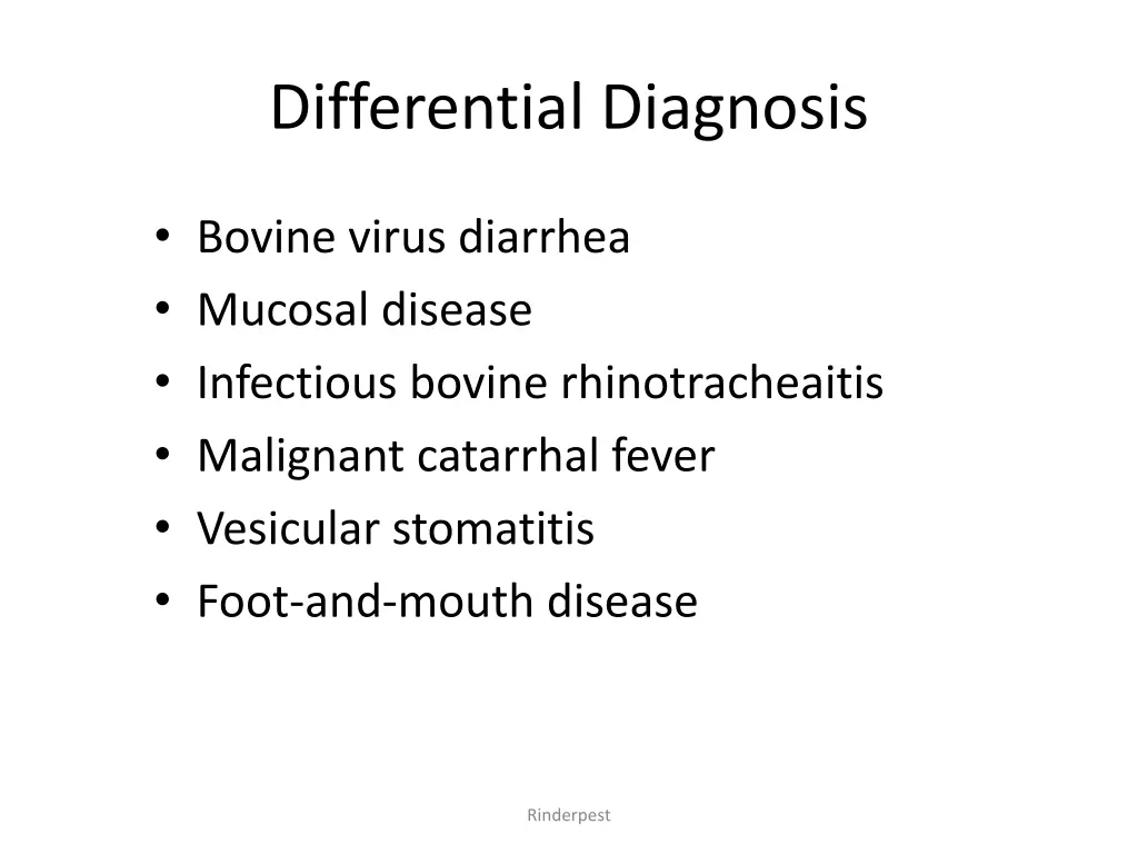 differential diagnosis