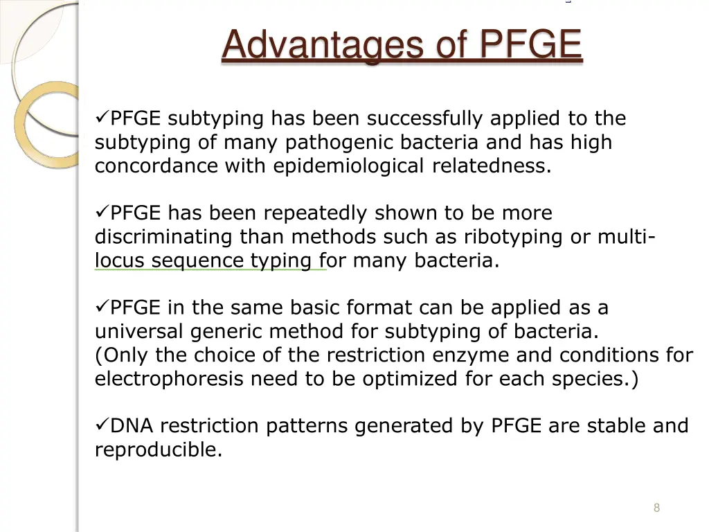 advantages of pfge