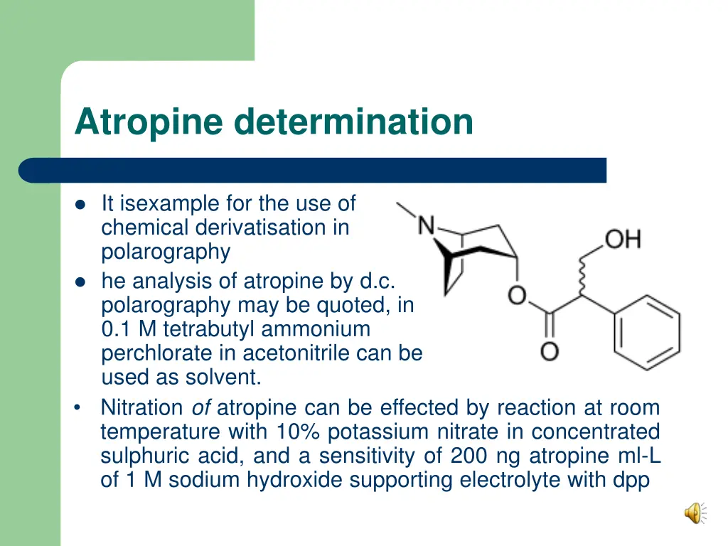 atropine determination