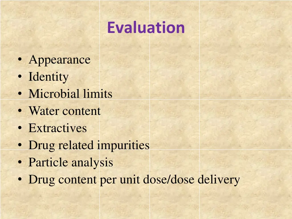 evaluation