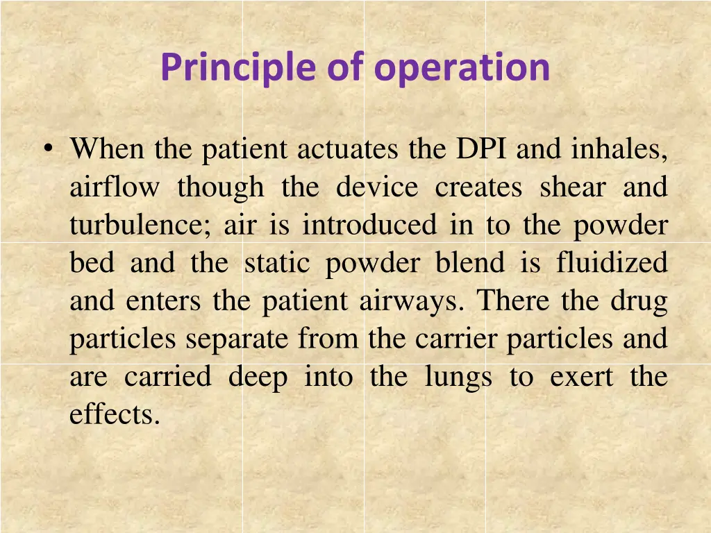 principle of operation