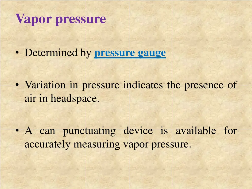 vapor pressure