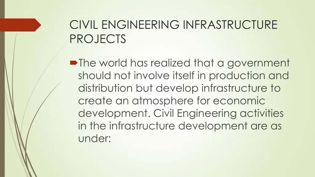 civil engineering infrastructure projects