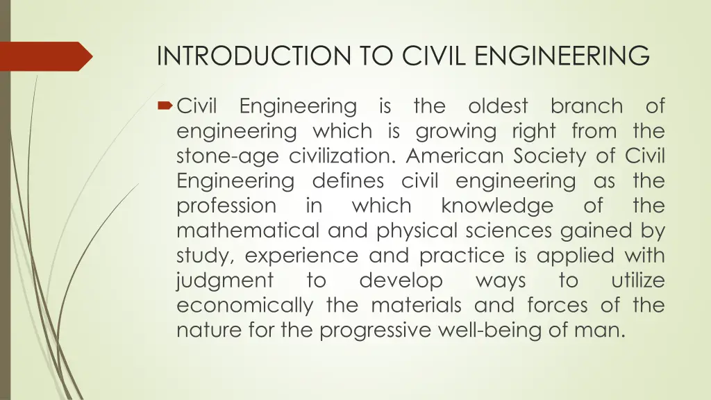 introduction to civil engineering