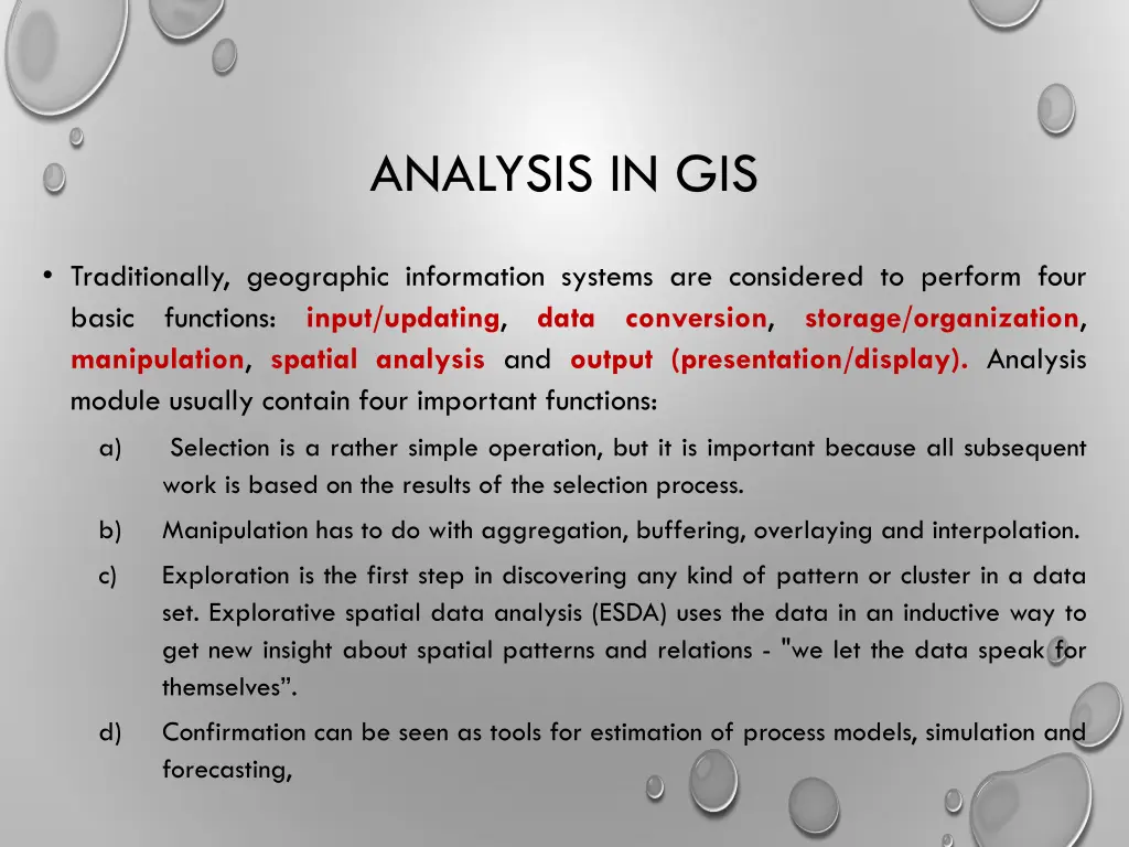 analysis in gis