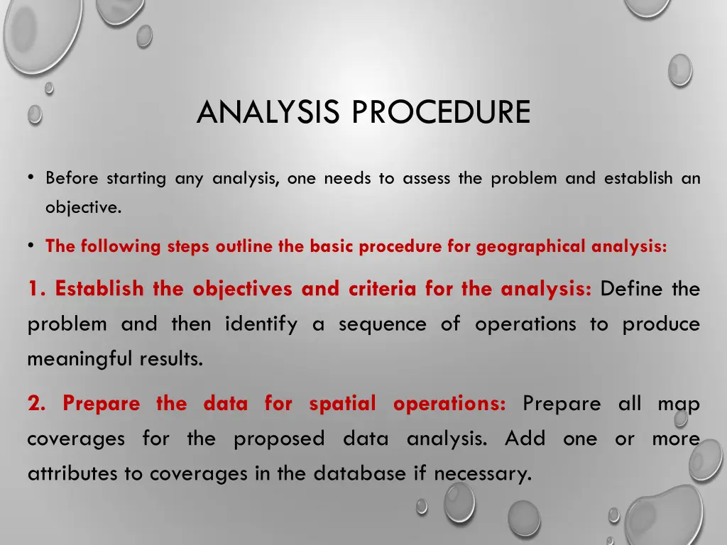 analysis procedure