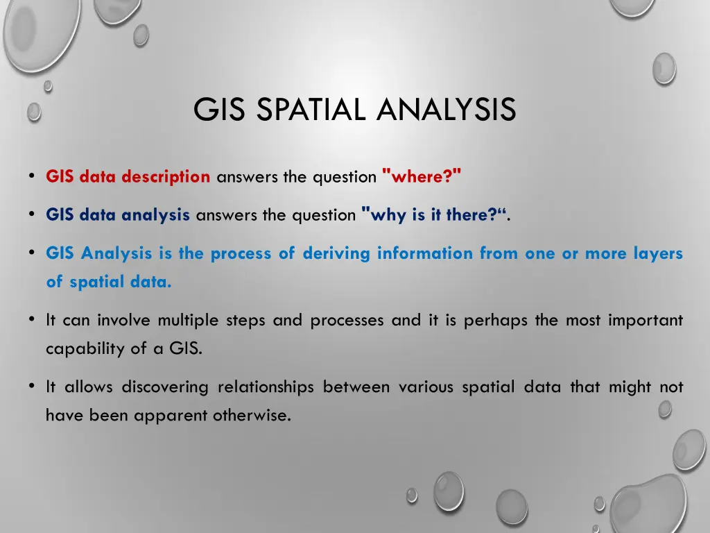 gis spatial analysis