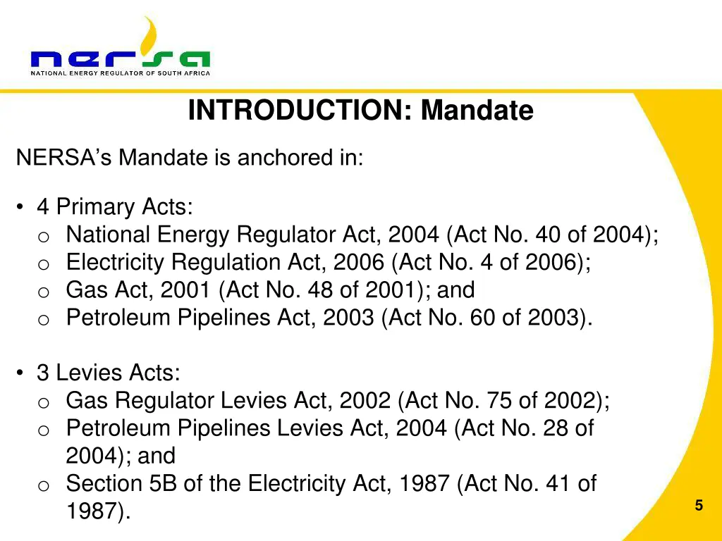 introduction mandate