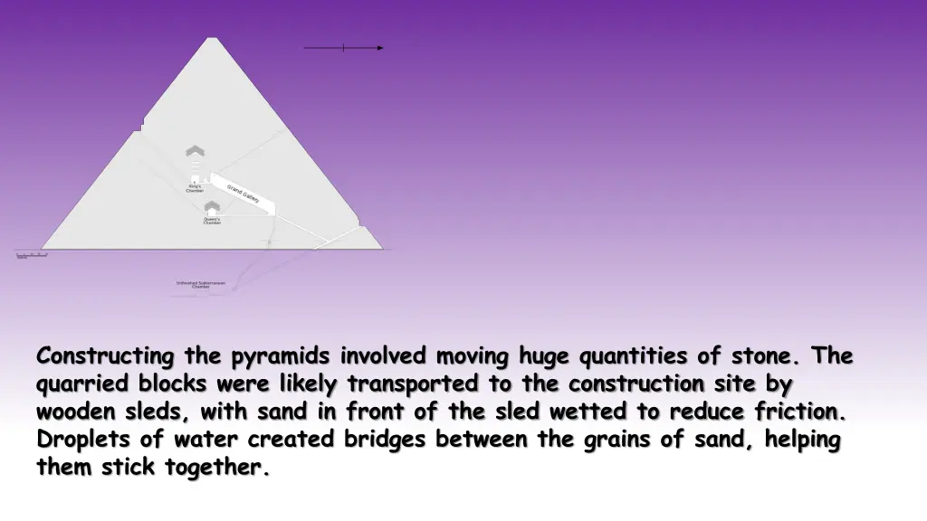 constructing the pyramids involved moving huge