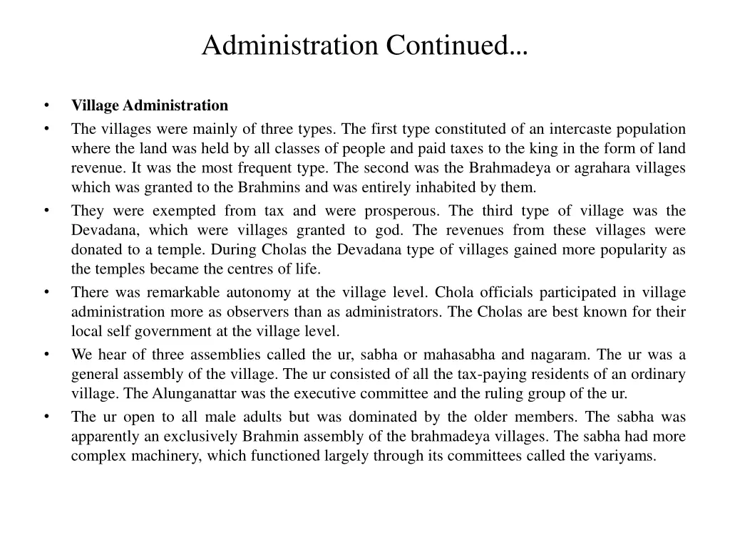 administration continued 1