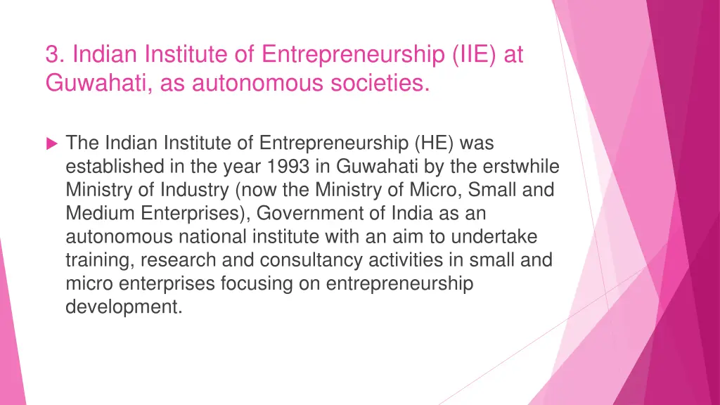 3 indian institute of entrepreneurship