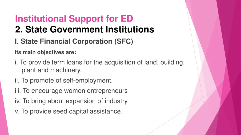 institutional support for ed 2 state government