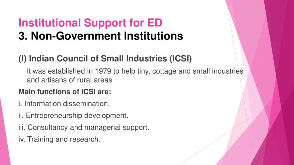 institutional support for ed 3 non government 1