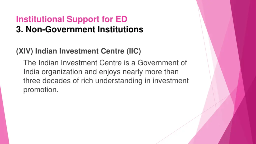 institutional support for ed 3 non government 13