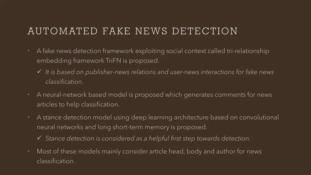 automated fake news detection