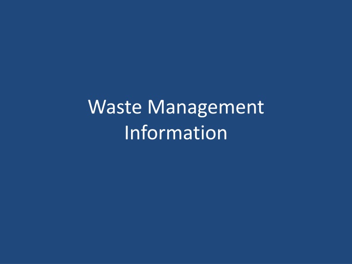 waste management information