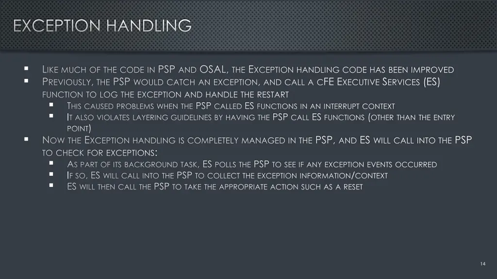 exception handling