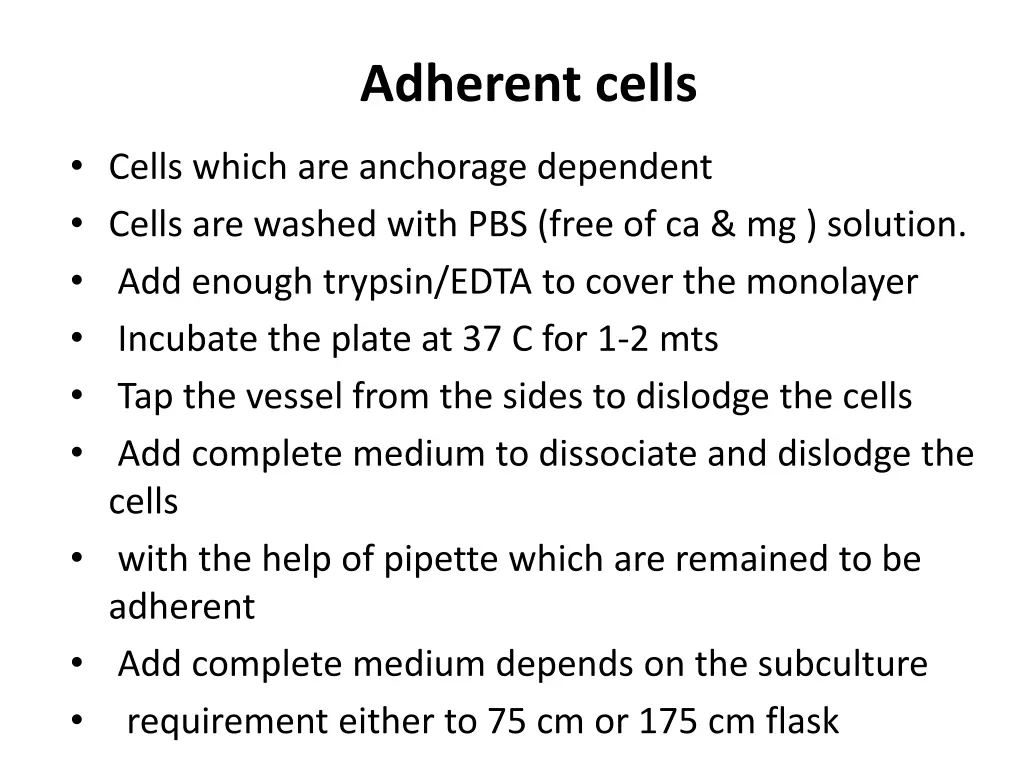 adherent cells