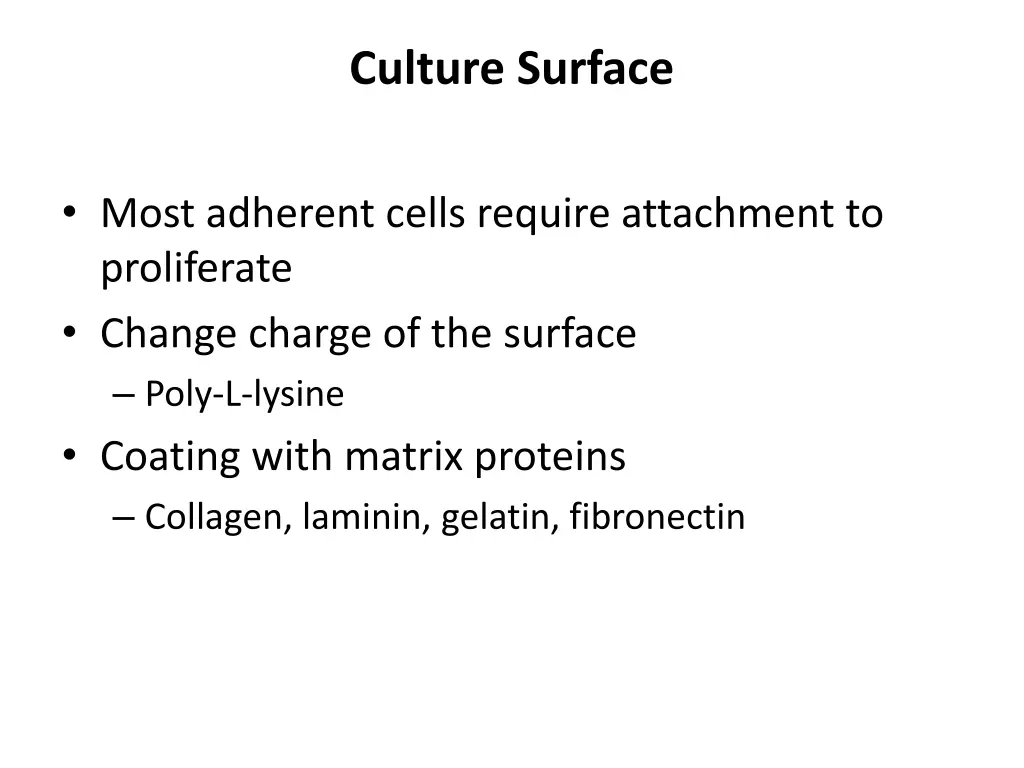 culture surface