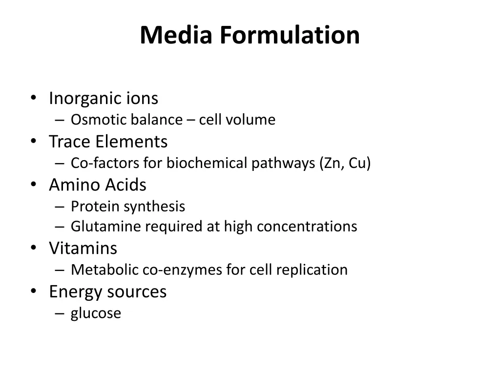 media formulation 1