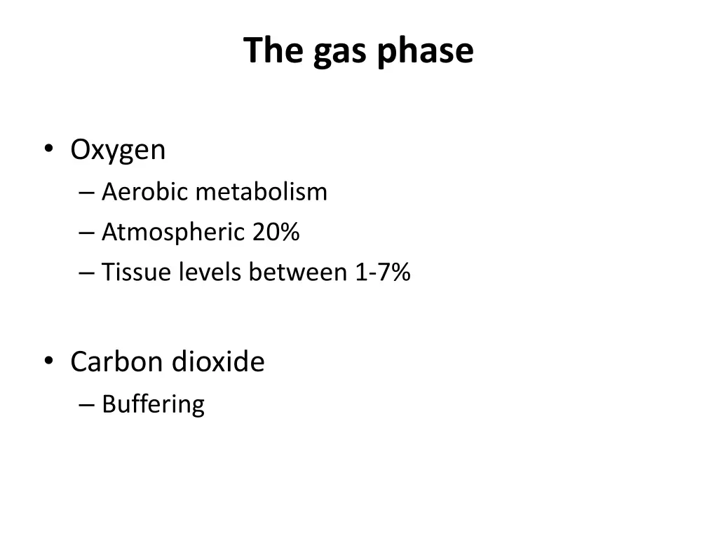 the gas phase