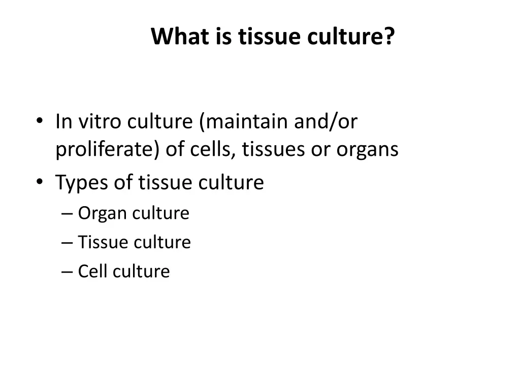 what is tissue culture