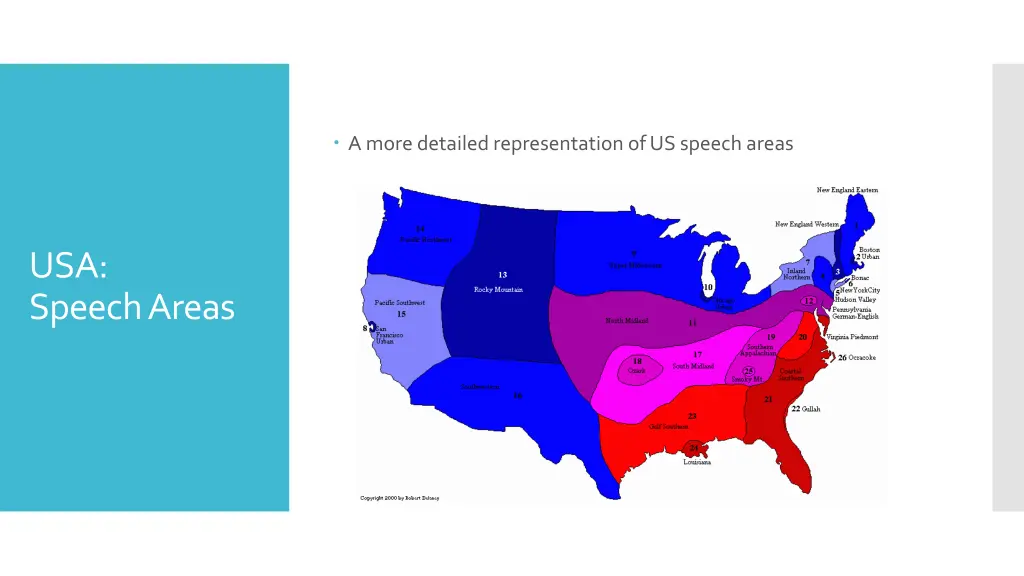 a more detailed representation of us speech areas