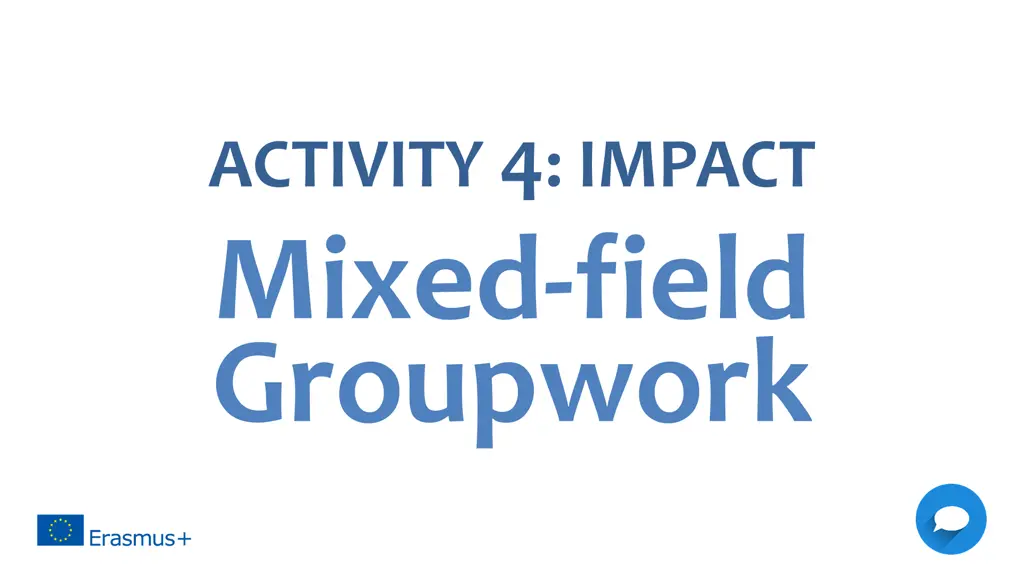 activity 4 impact mixed field groupwork