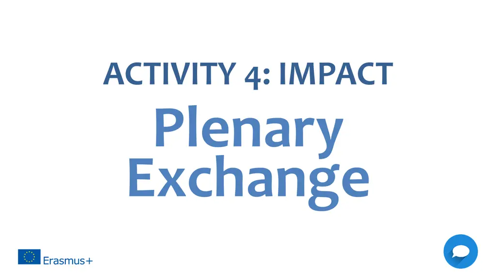 activity 4 impact plenary exchange