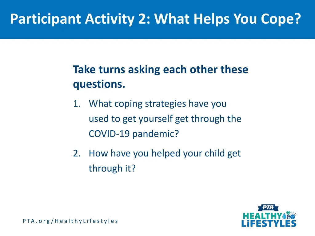 participant activity 2 what helps you cope