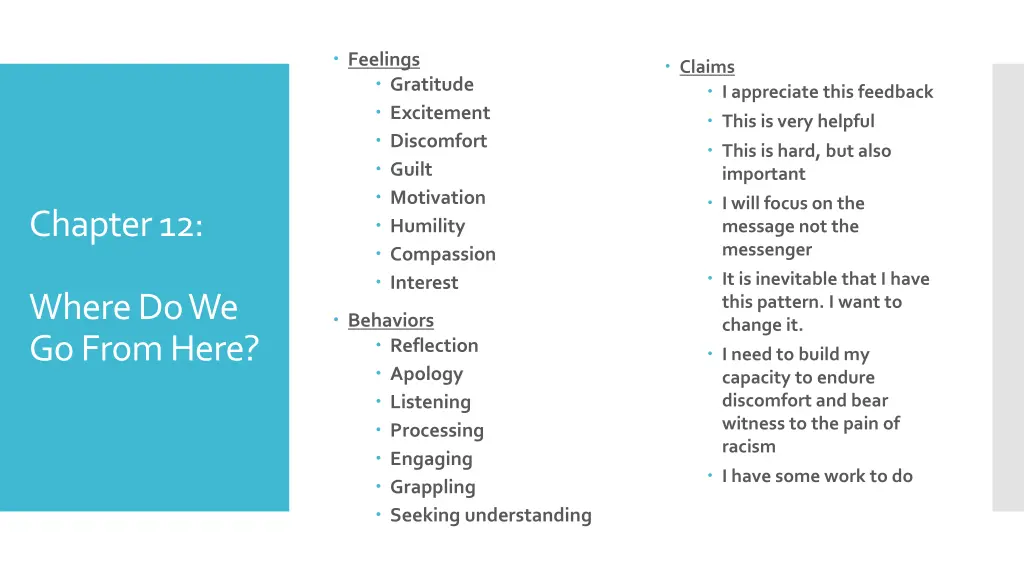 feelings gratitude excitement discomfort guilt