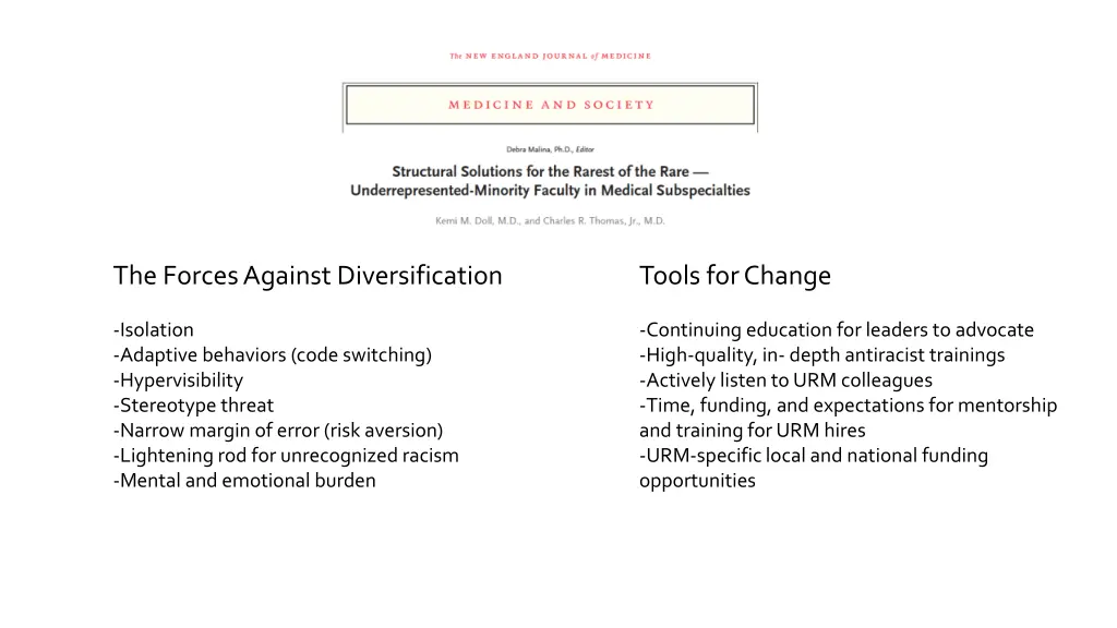 the forces against diversification