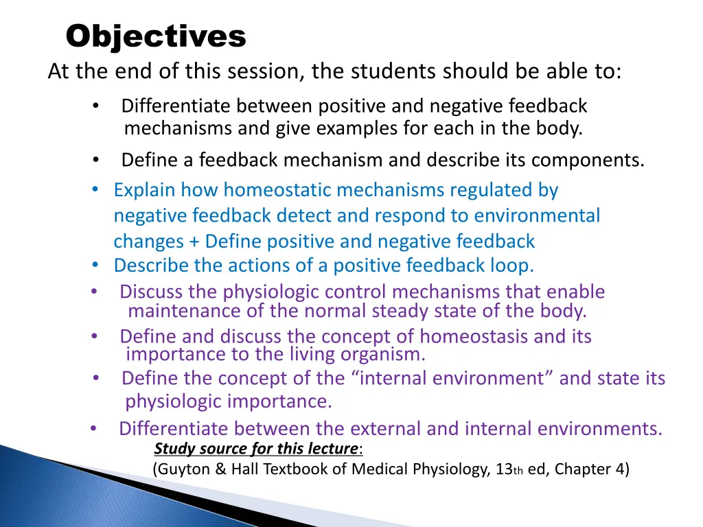 objectives