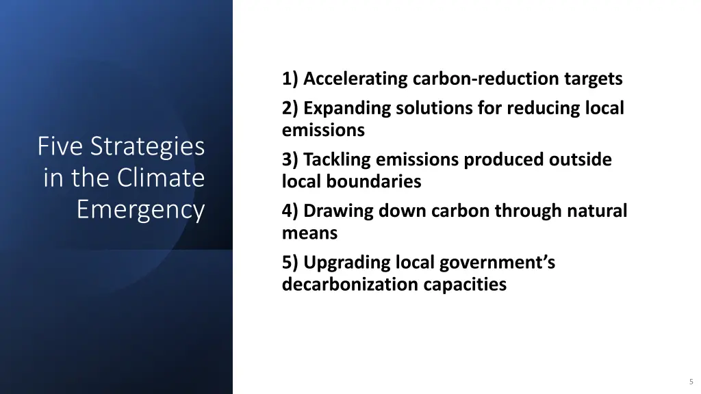 1 accelerating carbon reduction targets