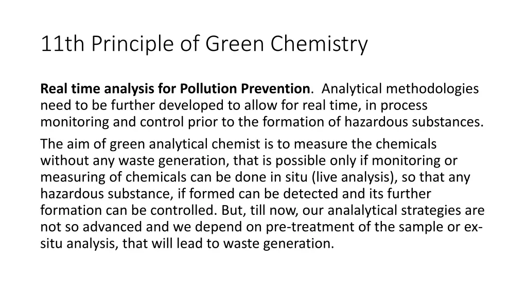 11th principle of green chemistry