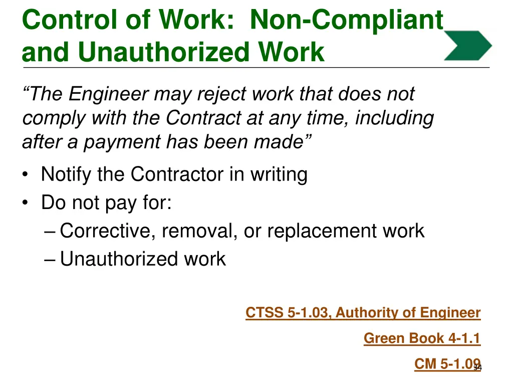 control of work non compliant and unauthorized