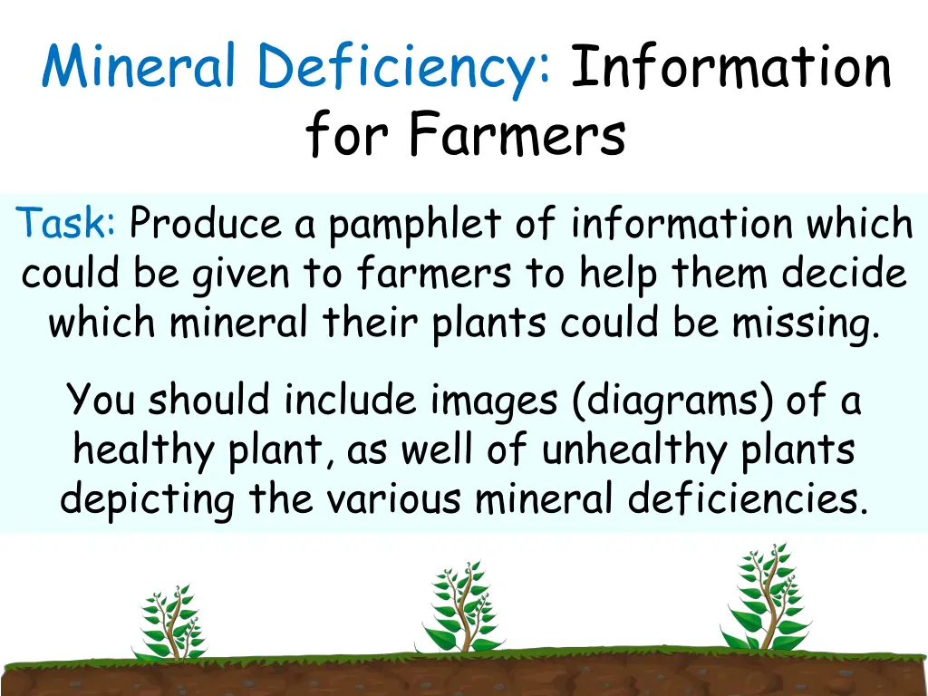 mineral deficiency information for farmers