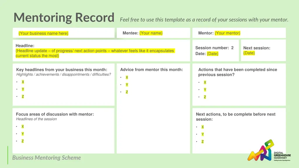 mentoring record 1