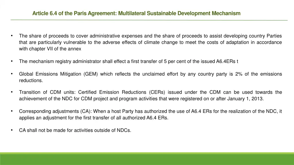 article 6 4 of the paris agreement multilateral