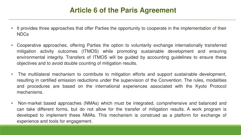 article 6 of the paris agreement