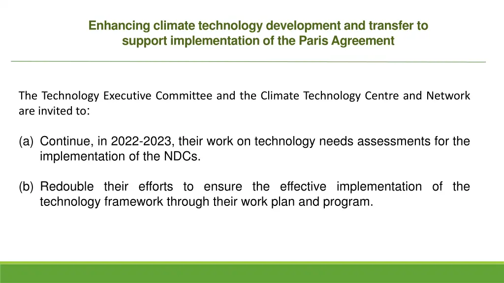 enhancing climate technology development