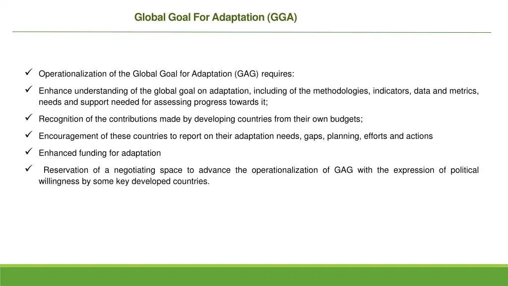 global goal for adaptation gga