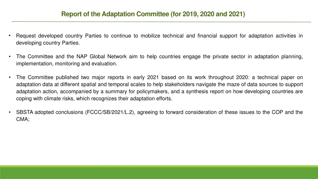 report of the adaptation committee for 2019 2020 1