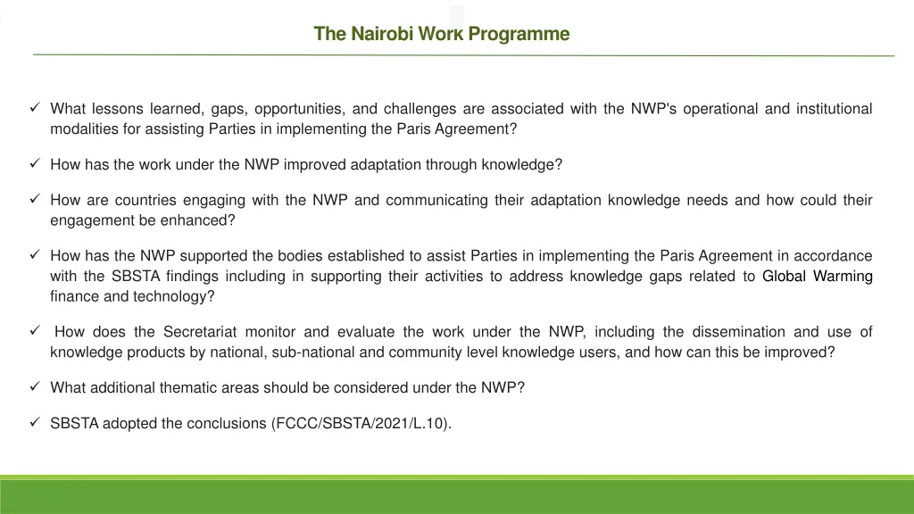 the nairobi work programme 1