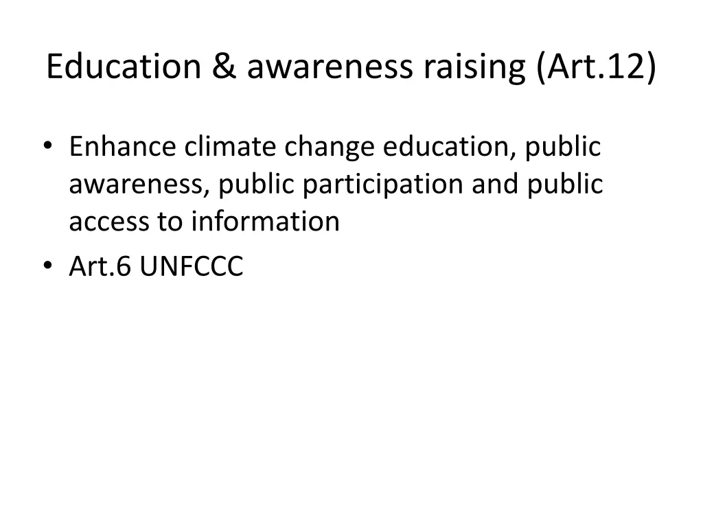 education awareness raising art 12