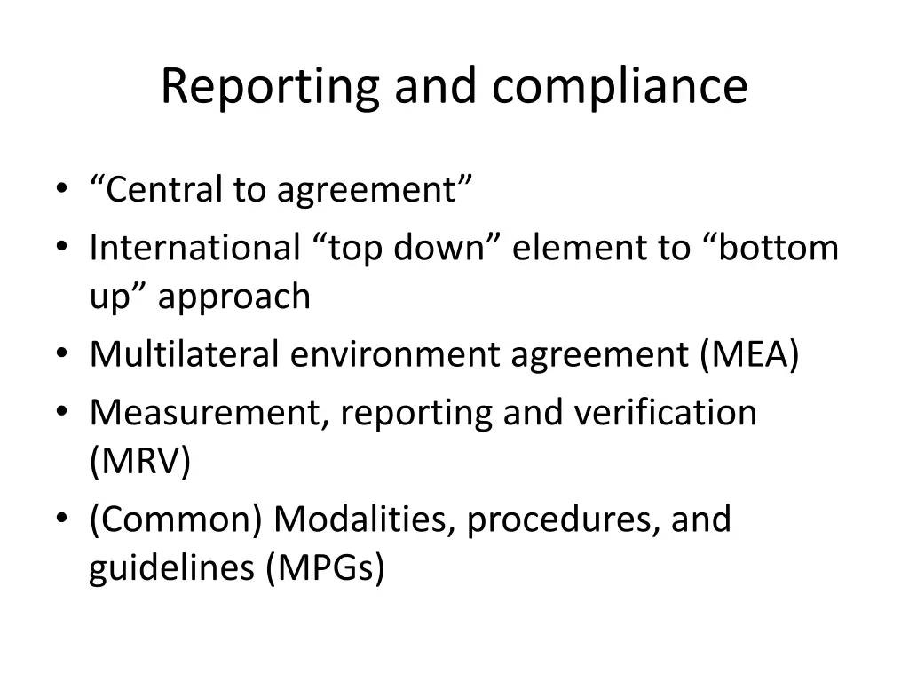 reporting and compliance 1