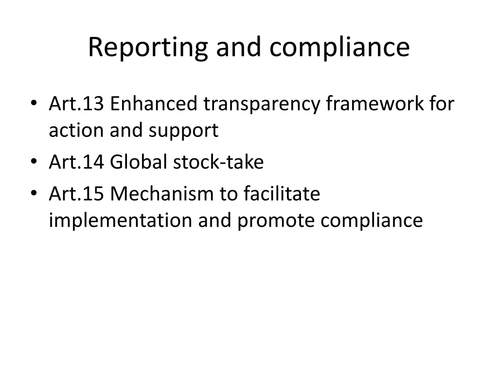 reporting and compliance